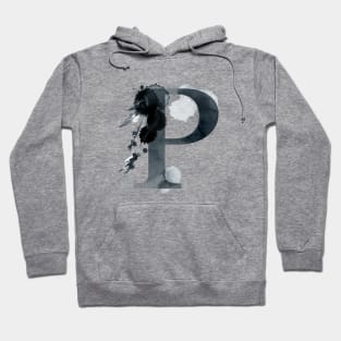 Floral Monogram P Dark Herbs And Flora Hoodie